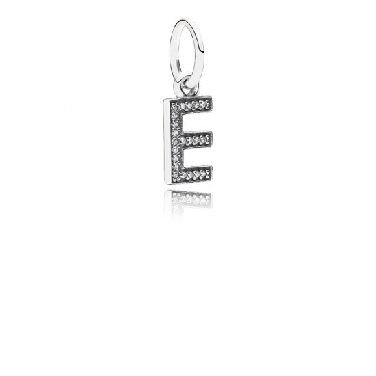 Pingente PANDORA de Prata Brilhante Letra E - 791317CZ  Clique na imagem para fechar