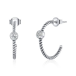 Brincos Petit Simples estilo Pandora - SCE1122 Brincos Petit Simples estilo Pandora - SCE1122