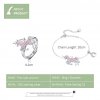 Conjunto de joias Dois tons Unicórnio fofo estilo Pandora - SET009