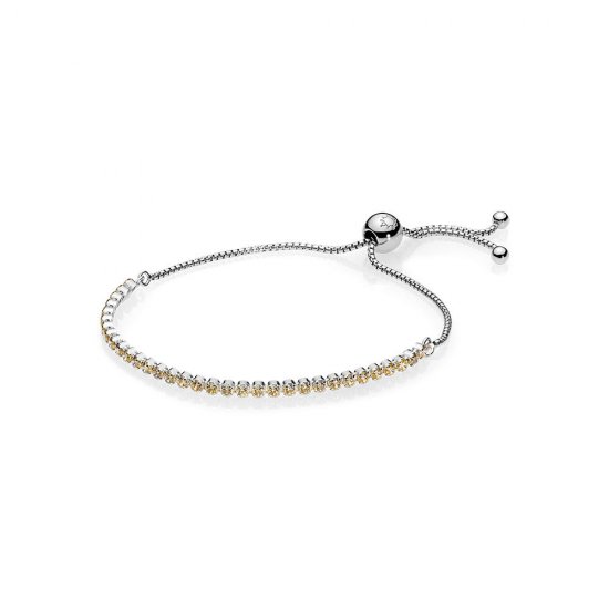 Bracelete PANDORA Cordão Brilhante Dourado - 590524CCZ  Clique na imagem para fechar