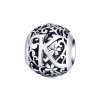 Charm Flores com orifícios, letra K estilo Pandora - SCC1444-K