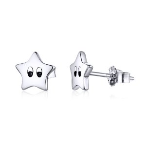 Brincos Petit Estrelas vintage estilo Pandora - SCE796 Brincos Petit Estrelas vintage estilo Pandora - SCE796
