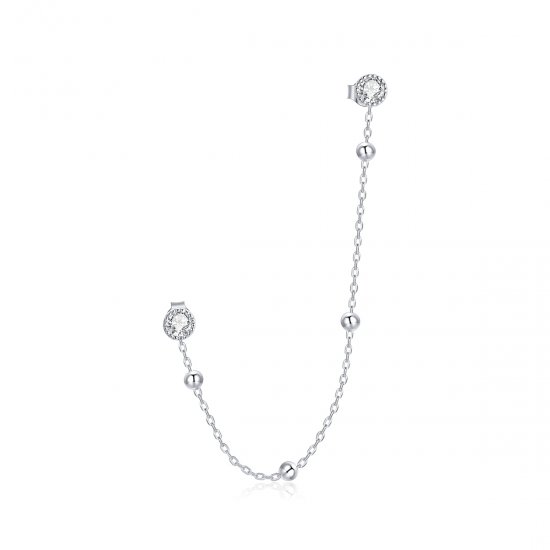 Brinco Corrente Fashion Frisada estilo Pandora - SCE1107  Clique na imagem para fechar