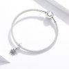 Charm Pendente Floco de neve de cristal balançando estilo Pandora - SCC1649