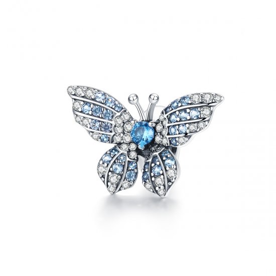 Charm Borboleta glitter estilo Pandora - BSC061  Clique na imagem para fechar