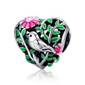Charm Pássaros na floresta estilo Pandora - SCC647