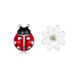 Brincos Petit Elfos de Jardim estilo Pandora - SCE917 Brincos Petit Elfos de Jardim estilo Pandora - SCE917