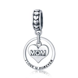 Charm Pendente Com amor, mãe estilo Pandora - SCC649 Charm Pendente Com amor, mãe estilo Pandora - SCC649