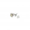 Brincos Flower, Prata e Ouro 14k Pandora - 299349C00