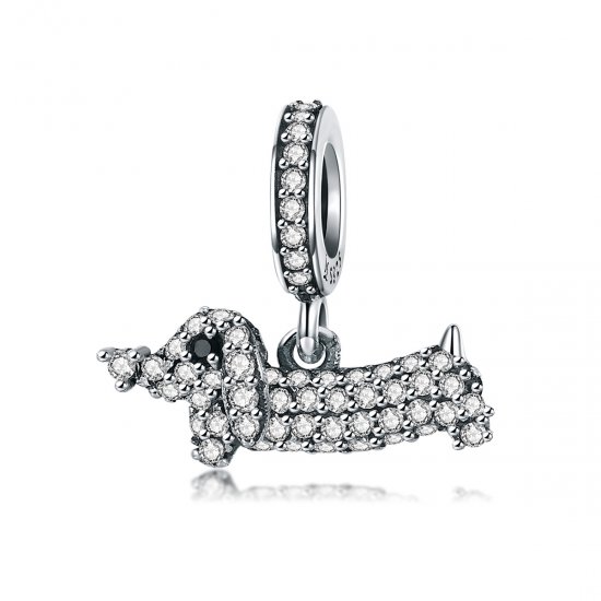 Charm Pendente Cão Salsicha estilo Pandora - SCC709  Clique na imagem para fechar