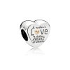 Charm PANDORA "Amor de Mãe é o Coração da Família"