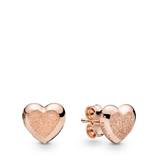 Brincos Petit Corações Brilhantes Matte Pandora Rose - 287928  Clique na imagem para fechar