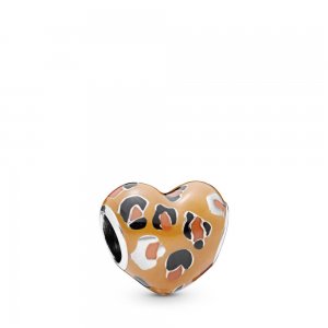 Charm Coração De Leopardo - 798065ENMX Charm Coração De Leopardo - 798065ENMX