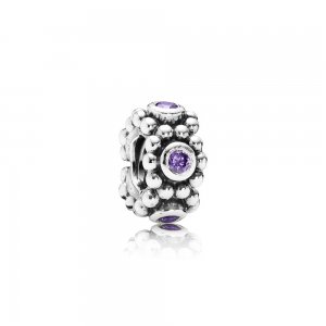 Separador PANDORA de Prata Sua Majestade Roxo - 791122ACZ