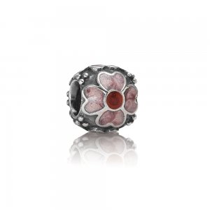 Charm PANDORA de Prata Esmaltado Flor Vermelha - 790433ER