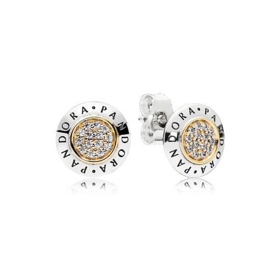 Brinco PANDORA Signature com Ouro - 296230CZ  Clique na imagem para fechar