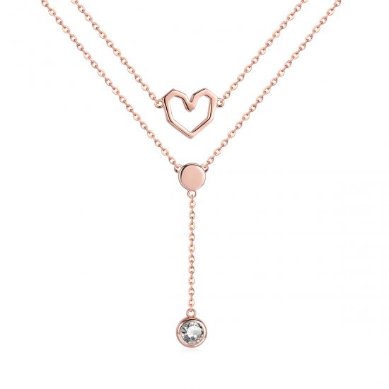Colar Terra do coração estilo Pandora Rose - SCN317  Clique na imagem para fechar