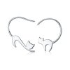 Brincos Petit Gatinho travesso estilo Pandora - SCE073