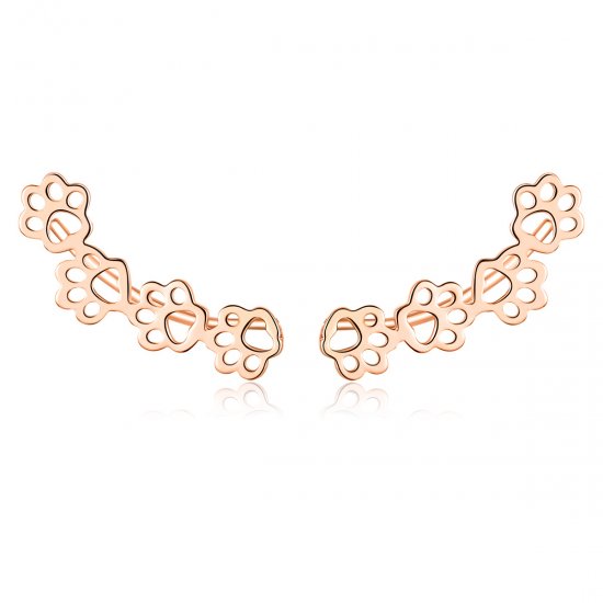 Brincos Petit Trilha da Pata estilo Pandora Rose - SCE430-C  Clique na imagem para fechar