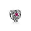 Charm PANDORA Duplo Coração Vermelho - 791168SRU