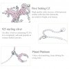 Conjunto de joias Dois tons Unicórnio fofo estilo Pandora - SET009