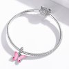 Charm Pendente Borboleta rosa estilo Pandora - SCC1728