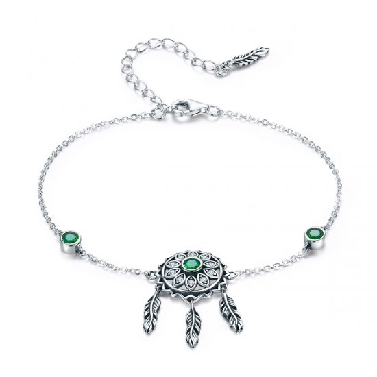 Pulseira Apanhador de Sonhos estilo Pandora - SCB078  Clique na imagem para fechar