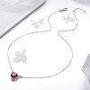 Colar Coração de Anjo Vermelho estilo Pandora - SCN285