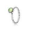 Anel PANDORA de Prata, birthstone-agosto, peridot - 190854PE Anel PANDORA de Prata, birthstone-agosto, peridot - 190854PE