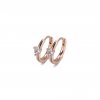 Brinco Argolas Paciência Azul Claro Huggie Pandora Rosa - 289304C02