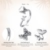 Anel Dança da Borboleta estilo Pandora - SCR087
