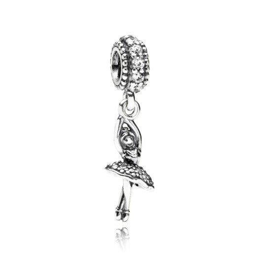 Charm com Pendente PANDORA Bailarina - 791365CZ  Clique na imagem para fechar