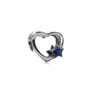 Charm berloques Pandora de prata Estrela do coração