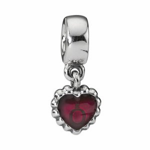 Charm de Prata Pendente Coração PANDORA Rosa - 790471EN07 Charm de Prata Pendente Coração PANDORA Rosa - 790471EN07