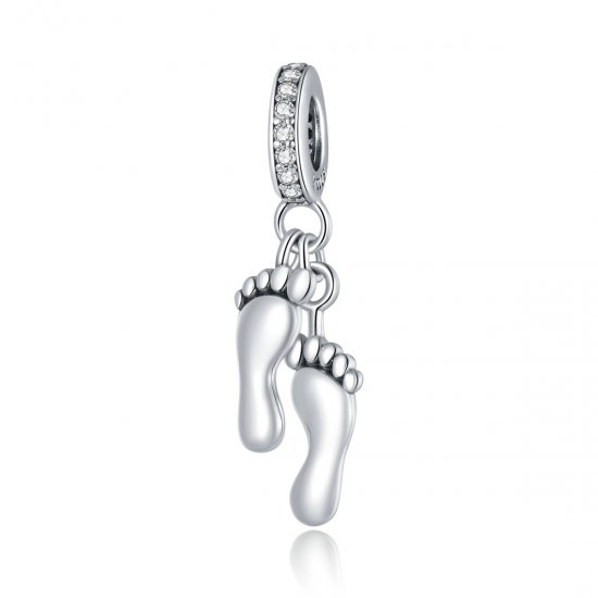 Charm Pendente Pés pequenos estilo Pandora - SCC1692  Clique na imagem para fechar