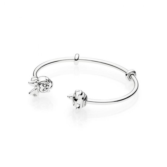 Bracelete PANDORA Rígido Aberto Do Mickey E Da Minnie  Clique na imagem para fechar
