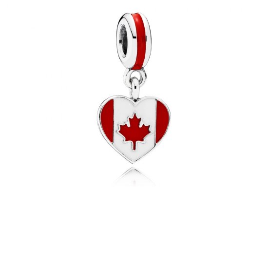 Pingente PANDORA Coração Canadense  Clique na imagem para fechar