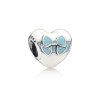 Charm berloques Pandora de prata Amor Dia Branco