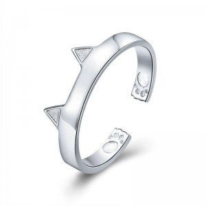 Anel Orelhas de gato fofas estilo Pandora - SCR387 Anel Orelhas de gato fofas estilo Pandora - SCR387