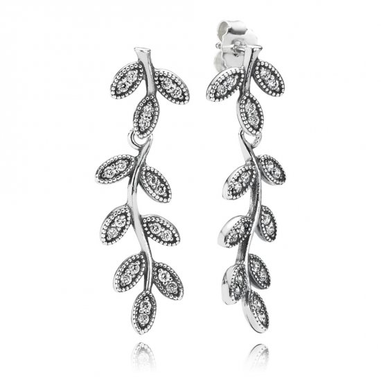 Brinco PANDORA de Prata Folhas Encantadas - 290565CZ  Clique na imagem para fechar
