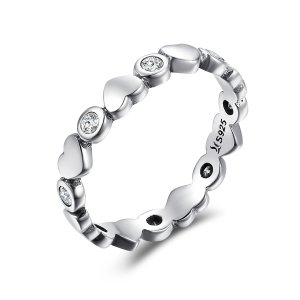 Anel Meu coração é brilhante estilo Pandora - SCR164