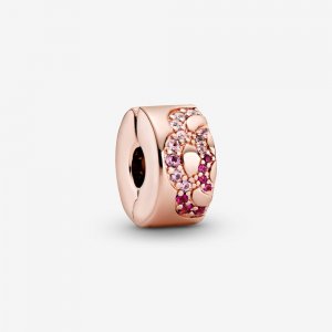 Clipe Fã Rosa Pandora Rose - 788153C01 Clipe Fã Rosa Pandora Rose - 788153C01