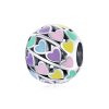 Charm Corações Coloridos estilo Pandora - SCC1758 Charm Corações Coloridos estilo Pandora - SCC1758