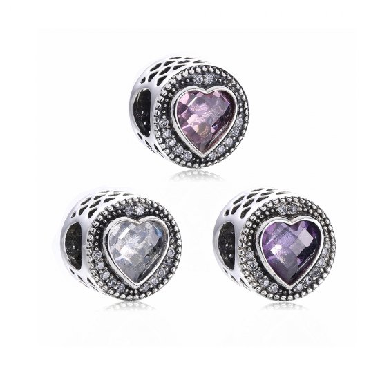 Charm berloques Pandora Coração cintilante  Clique na imagem para fechar
