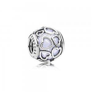 Charm berloques PANDORA Rodeado De Amor Branco