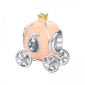 Charm Carruagem de cinderela estilo Pandora - BSC135 Charm Carruagem de cinderela estilo Pandora - BSC135