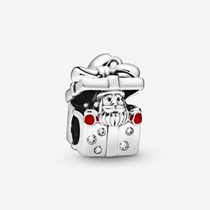 Charm Papai Noel em uma caixa de presentes Pandora - 798470C01