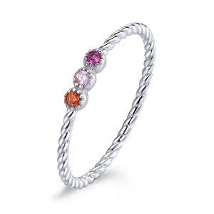 Anel Amor do arco-íris estilo Pandora - SCR722 Anel Amor do arco-íris estilo Pandora - SCR722