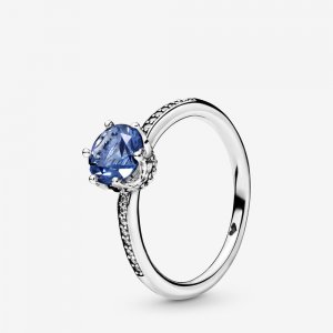 Anel Coroa Cintilante Azul Pandora - 198289NSWB