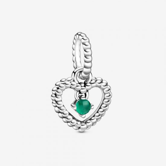 Charm Pendente Coração Esferas Verde Escuro - Mês De Maio - 798854C05  Clique na imagem para fechar